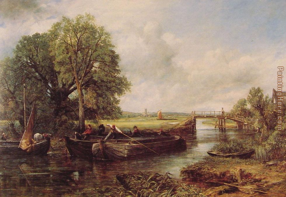John Constable A View on the Stour near Dedham
